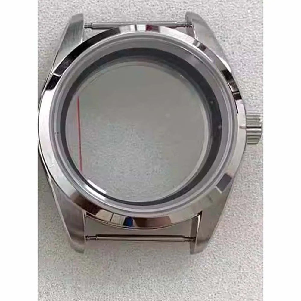 38MM Watch Case W/N Strap Transparent Bottom Shell Sapphire for NH35/36/4R/7S