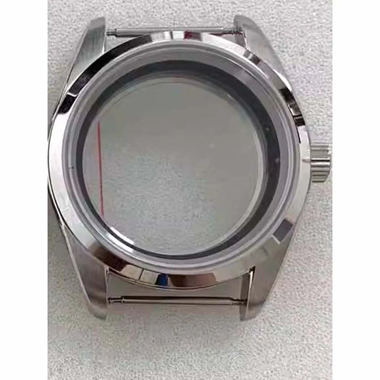 38MM Watch Case W/N Strap Transparent Bottom Shell Sapphire for NH35/36/4R/7S