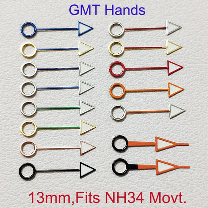 GMT Watch Hands Fit For NH34 NH35 NH36 Movement C3 Green Luminous Watches Parts