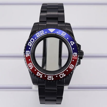 40mm Watch Case PVD Strap Sapphire For NH35 NH36 NH34 ETA 2824 8215 GMT SUB