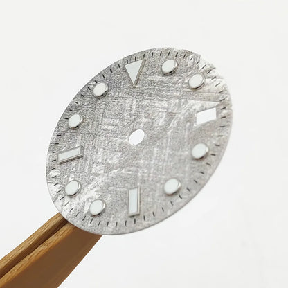 28.5mm Meteorite with Blue Luminous Compatible with NH35 4R35 NH36 Movement