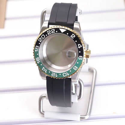 40mm Watch Case Set For GMT SUB Yacht NH34 NH35 NH36 NH39 8215 Eta2824 PT5000
