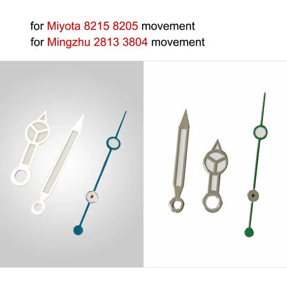 Watch Hands Pointers Blue Luminous for Mingzhu 2813 3804 Miyota 8215 8205