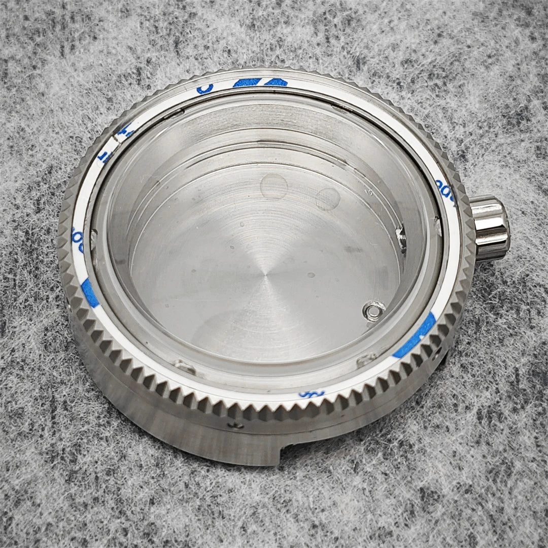 42MM Watch Case Steel Cylinder Case with Sapphire Crystal for NH35/NH36/4R/7S