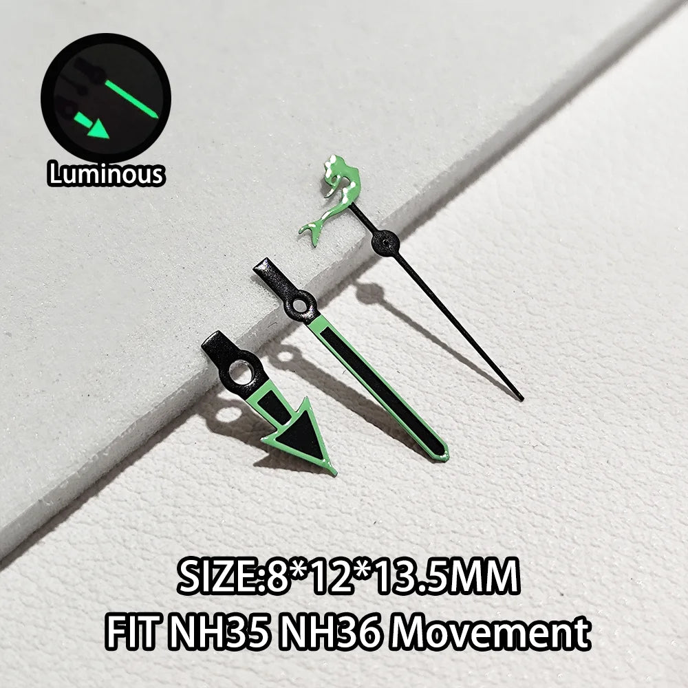 Watch Hands Luminous Suitable For NH35 NH36 Movement Personalized Second Hand