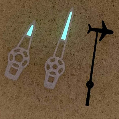 Modified Green Luminous White-Plane Watch Hands for NH35/NH36/4R/7S Movement
