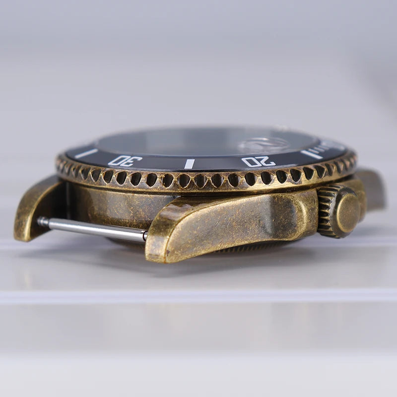 40mm Bronze SUB Watch Case Bezel For NH35/36 GMT NH34/38 4R36 Sapphire Crystal