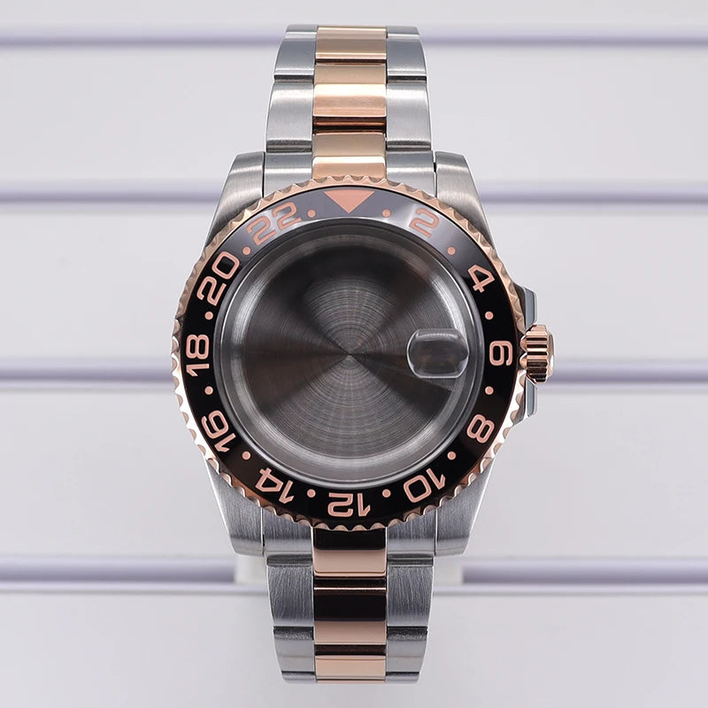 40mm Steel Watch Case Sapphire Glass For NH34/35/36/38 NH70 Miyota 8215 Eta 2824