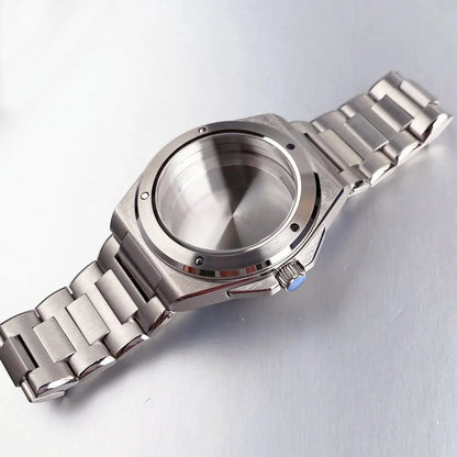 40mm Sapphire Diving Watch Case Fit NH35 NH36 NH34 Mens Bracelet Rubber Band