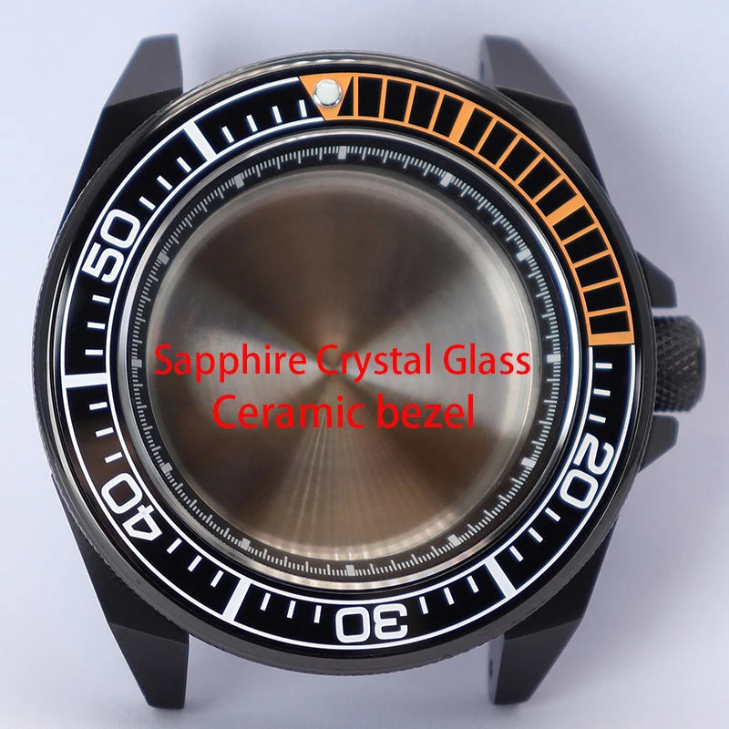 43.8mm Watch Cases with Ceramic Bezel For NH35 NH36 4R36 NH38 Modified Samurai