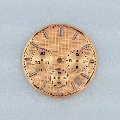 31.8mm Mechanical Timer Watch Dial And Hands Suitable For VK63 Quartz Movement