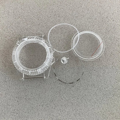 42mm Transparent Watch Case for NH35/NH36/4R/7S with Luminous Rotatable Bezel
