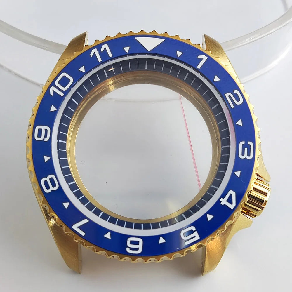 Plane Sapphire Glass Ceramic Bezel Stainless Steel Watch Case Fit NH 35 NH36 Movement High End Waterproof Watch Case
