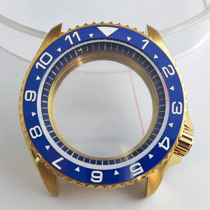 Plane Sapphire Glass Ceramic Bezel Stainless Steel Watch Case Fit NH 35 NH36 Movement High End Waterproof Watch Case