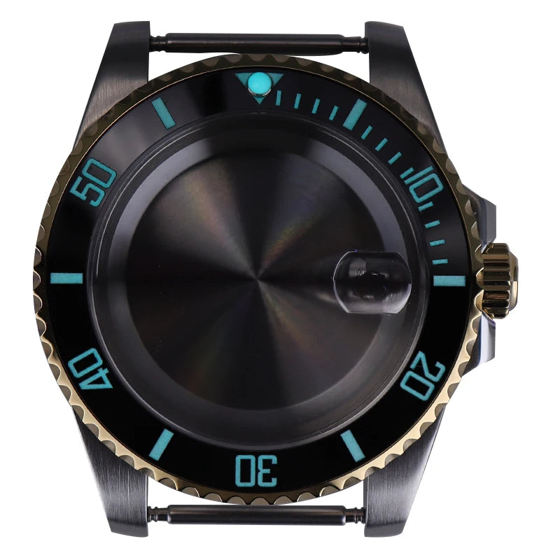 40mm Watch Case Ceramic Bezel Sapphire For NH35/36 Miyota 8215 Eta 2824 PT5000