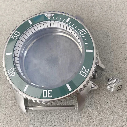 316L Steel 41.5mm 3.8 SKX007 SUB GMT 1-11 Bezel+Ring Watch Case Fit NH35/NH36
