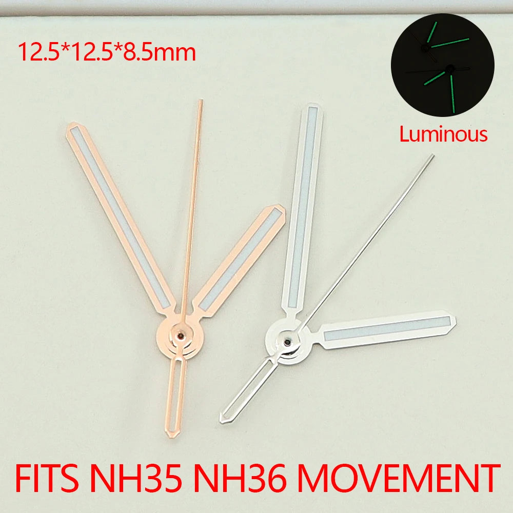 Watch Hands Pointers C3 Green Bright Luminous Hands For NH35 NH36 Movement