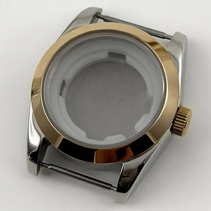 31MM Ladies Round Polished Fluted Bezel Sapphire Crystal Watch Case for NH05/06