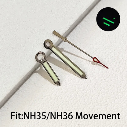 Watch Hands for NH35 NH36 Series Movement C3 Luminous Men's Watches Pointers