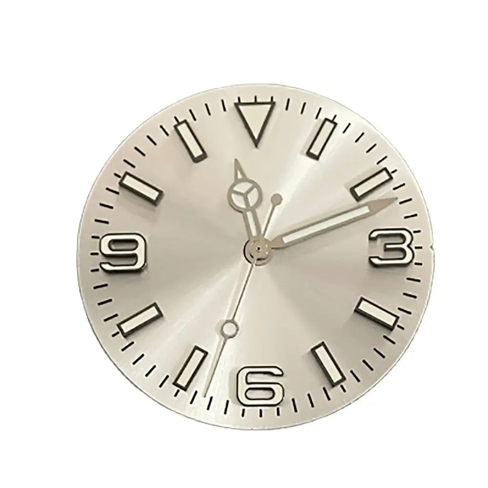 28.5MM Watch Dial + Watch Hands Green Luminous Dials for NH35/36/4R/7S Movement