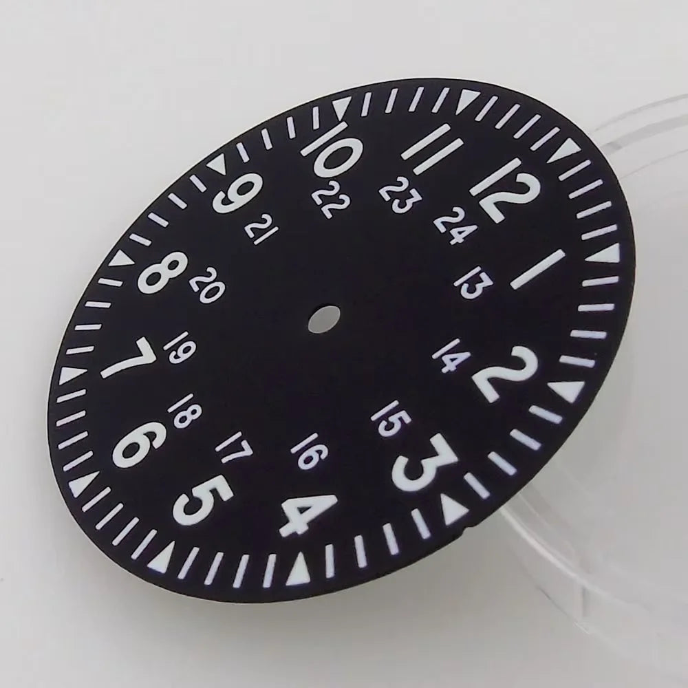 33.6mm Luminous Watch Dial Fit For NH35 NH35A Arabic Numerals (Dial+hand)