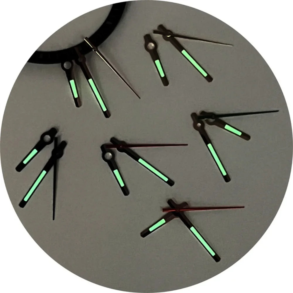 Green Luminous Logbook Watch Hands Green Orange Red Second Hand for NH35/NH36