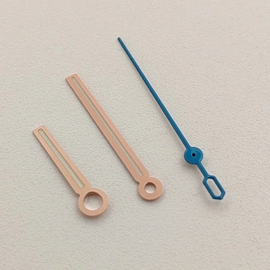 Rose Golden Trim New Modified Watch Hands Green Luminous for NH35/NH36/4R/7S Movement