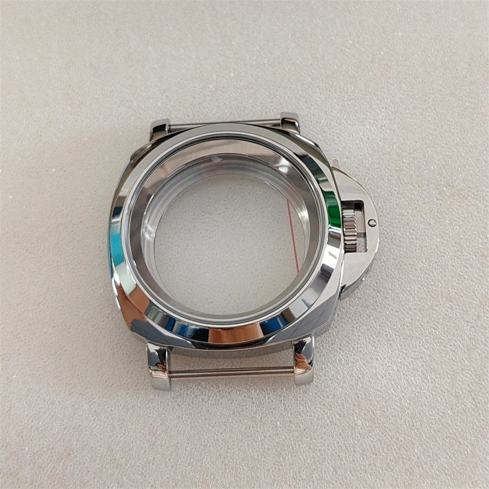 40MM Silver Stainless Steel with Handle Watch Case for NH35 NH36 4R36 7S26