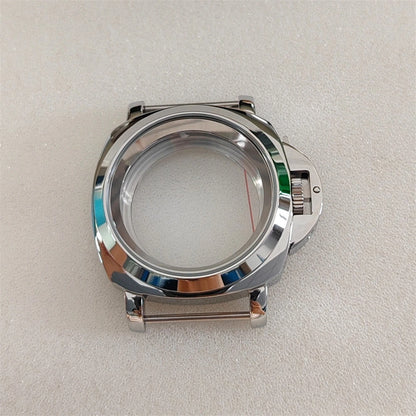 40MM Silver Stainless Steel with Handle Watch Case for NH35 NH36 4R36 7S26