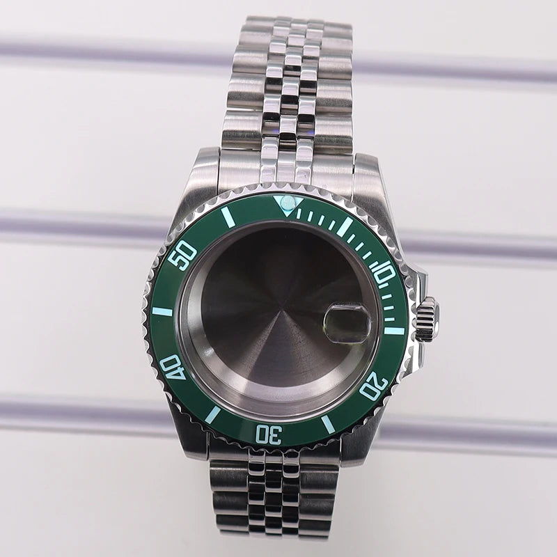 40mm Watch Case Sapphire Glass For Nh35/36/34 Eta2824 8215 C3 Bezel Submariner