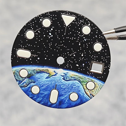 28.5mm Watch Dial Starry Sky and Earth Luminous Surface for NH35/NH36/4R/7S