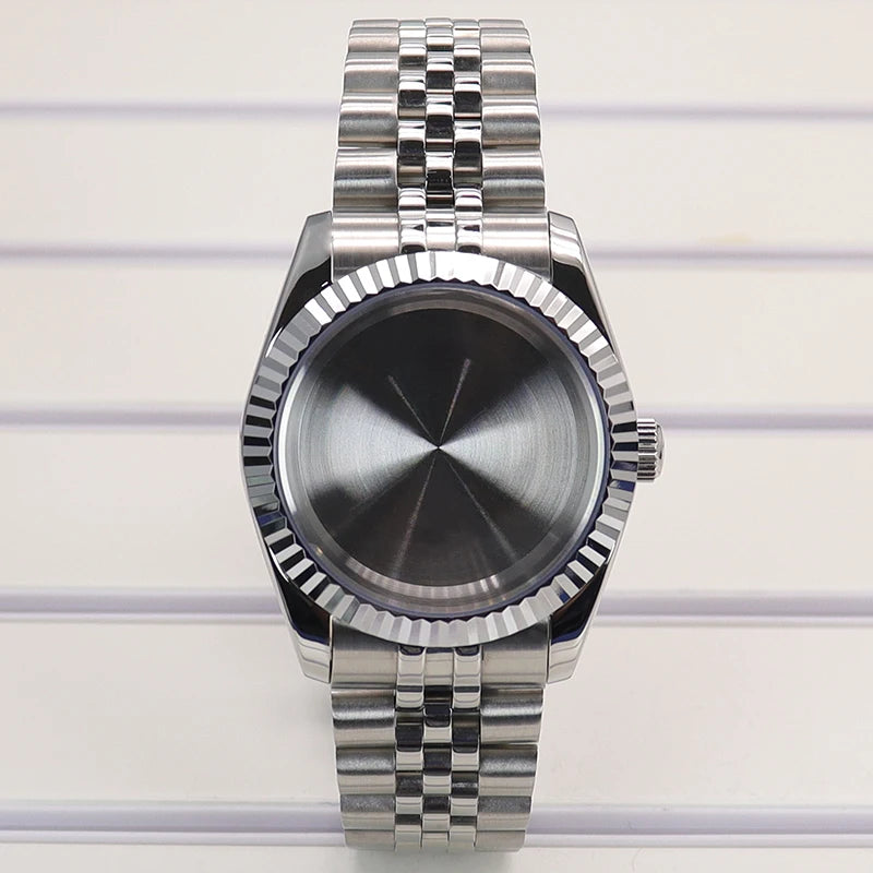 36mm/39mm Fluted Watch Case Sapphire Glass For NH35 NH36 NH38 Miyota 8215 8205