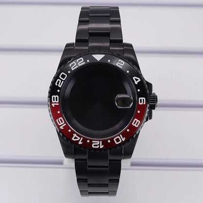 40mm Watch Case PVD Strap Sapphire For NH35 NH36 NH34 ETA 2824 8215 GMT SUB