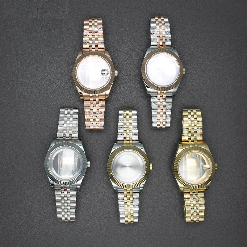 36/40mm Watch Case Sapphire Glass For nh35 nh36 Miyota 8215 28.5mm Dial Datejust