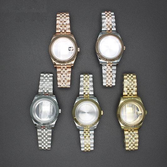 36/40mm Watch Case Sapphire Glass For nh35 nh36 Miyota 8215 28.5mm Dial Datejust