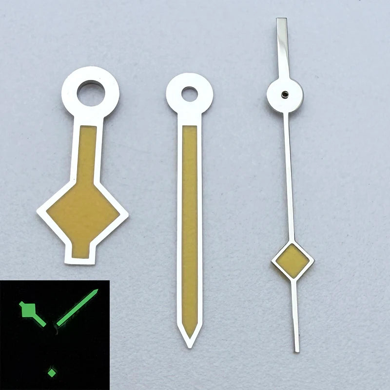 Modified Green Luminous Simple Watch Hands for NH35/NH36/4R/7S Movement
