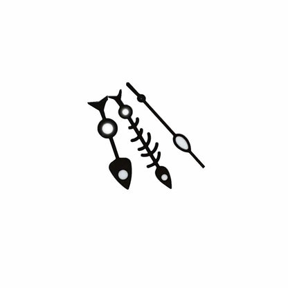 Strong Blue Luminous Fishbone Watch Hands for NH35 NH36 4R35 4R36 Diving Part
