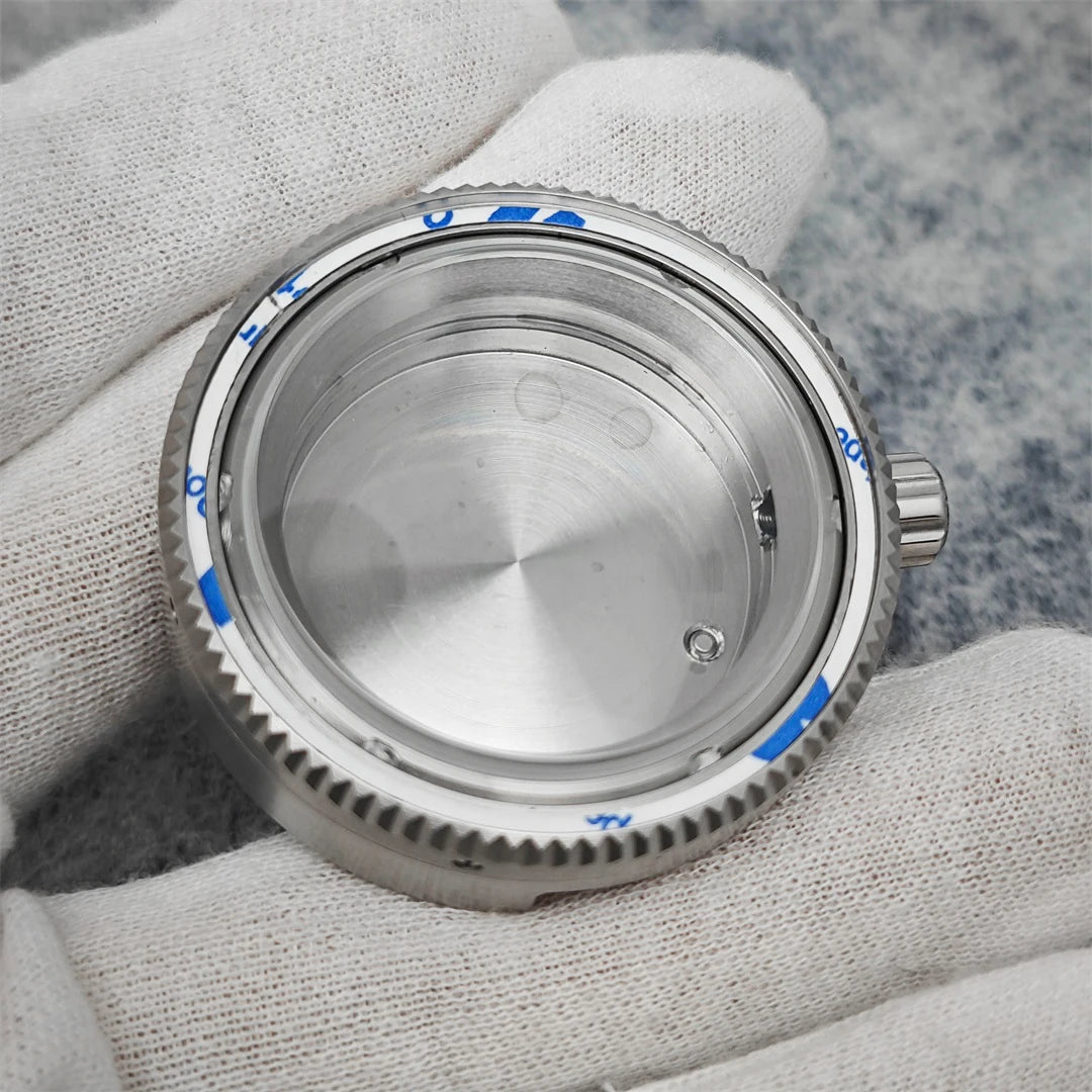 42MM Watch Case Steel Cylinder Case with Sapphire Crystal for NH35/NH36/4R/7S