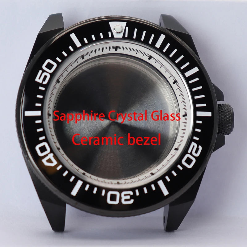 43.8mm Watch Cases with Ceramic Bezel For NH35 NH36 4R36 NH38 Modified Samurai