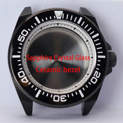 43.8mm Watch Cases with Ceramic Bezel For NH35 NH36 4R36 NH38 Modified Samurai