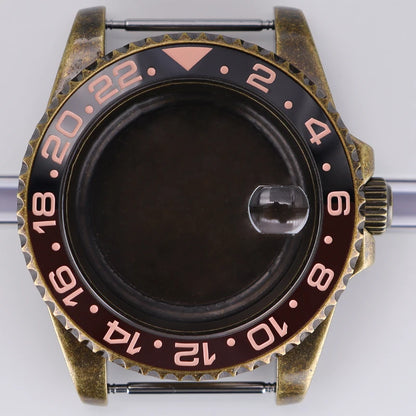 40mm Bronze SUB Watch Case Bezel For NH35/36 GMT NH34/38 4R36 Sapphire Crystal