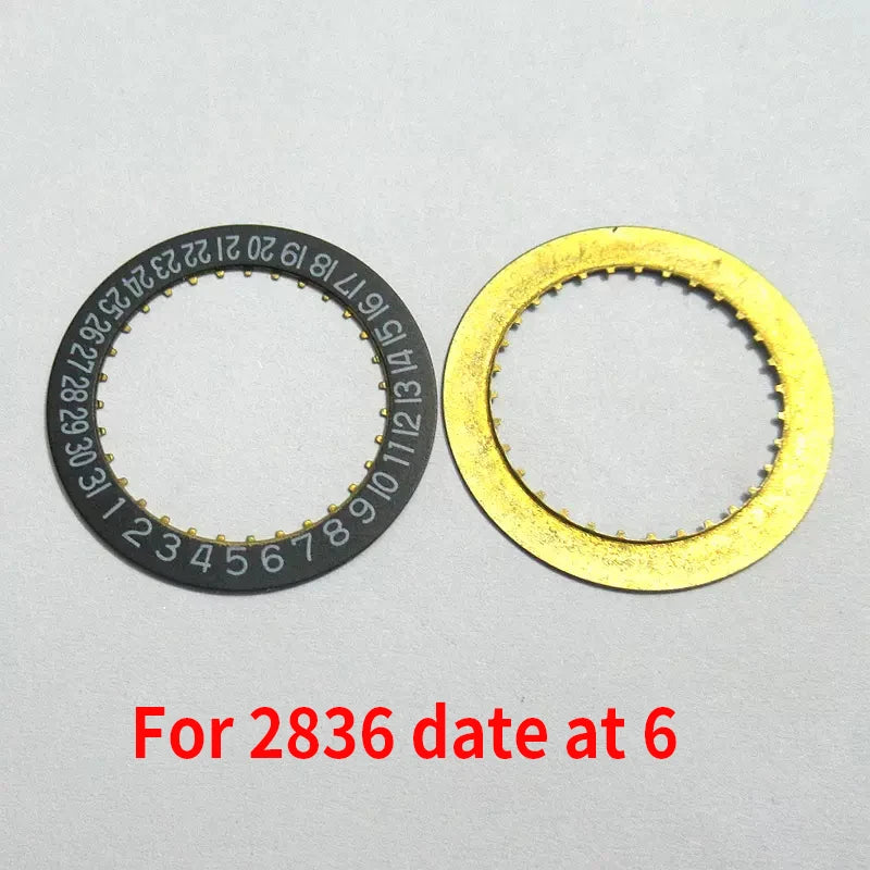Set of 2/4 date wheel discs for ETA 2836-2 2836 watch movements, compatible with H3/H6 models.