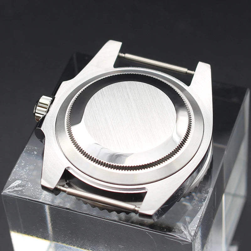 40mm Diver Watch Cases Ceramic Bezel Sapphire Glass For Sub NH35 NH36 NH34 NH38