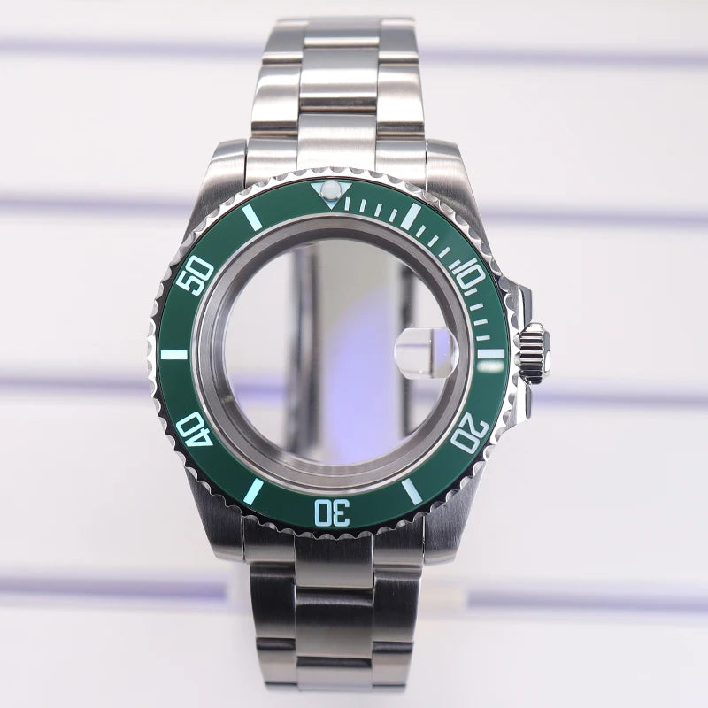 40mm Diver Watch Case Sapphire For NH34/35/36 4R36 8215 Eta 2824 C3 Bezel SUB