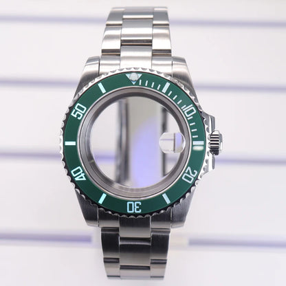 40mm Diver Watch Case Sapphire For NH34/35/36 4R36 8215 Eta 2824 C3 Bezel SUB