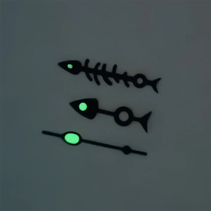 Watch Hands Pointer for NH35/NH36/4R/7S Modified 3Pins Fish Bone Green Luminous