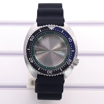 45mm Steel Watch Case Sapphire Glass For Mod skx big Abalone NH35 NH36 NH38