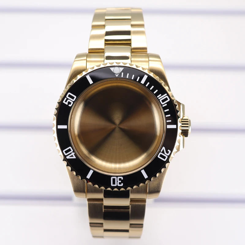 40mm Diving Watch Case Set Sapphire For NH35 NH36 NH34/38 SUB Miyota8215 Eta2824