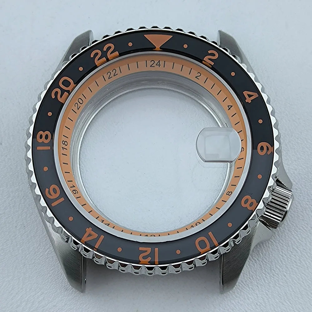 316L Stainless Steel Watch Case with Bezel for NH35 NH34 Movement Fit 28.5mm Dial