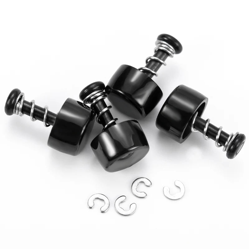 Set of 4 black stainless steel push buttons for Casio GMA-S2100 watch repair, waterproof design.